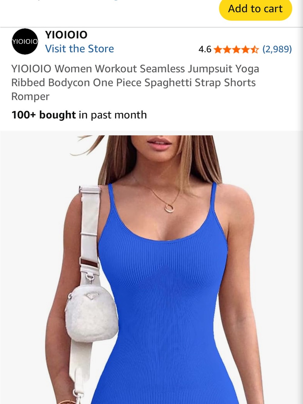 Ribbed Spaghetti Strap Seamless Body Suit - Blue